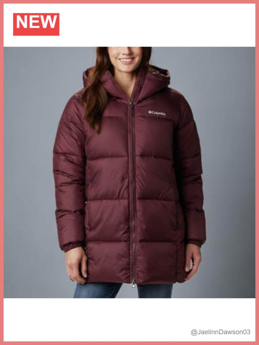 Water Resistant Nylon Quilted Puffer Jacket Hooded Winter Coat - Picture 5 of 5